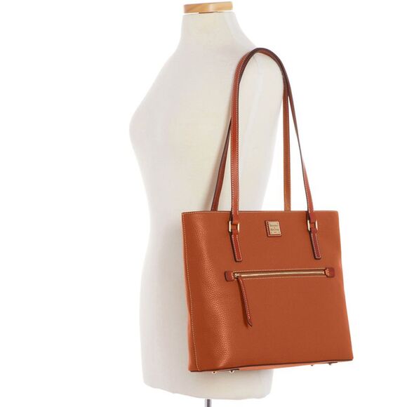 Dooney & Bourke Pebble Grain Large Shopper Tote - Caramel - Picture 4 of 4